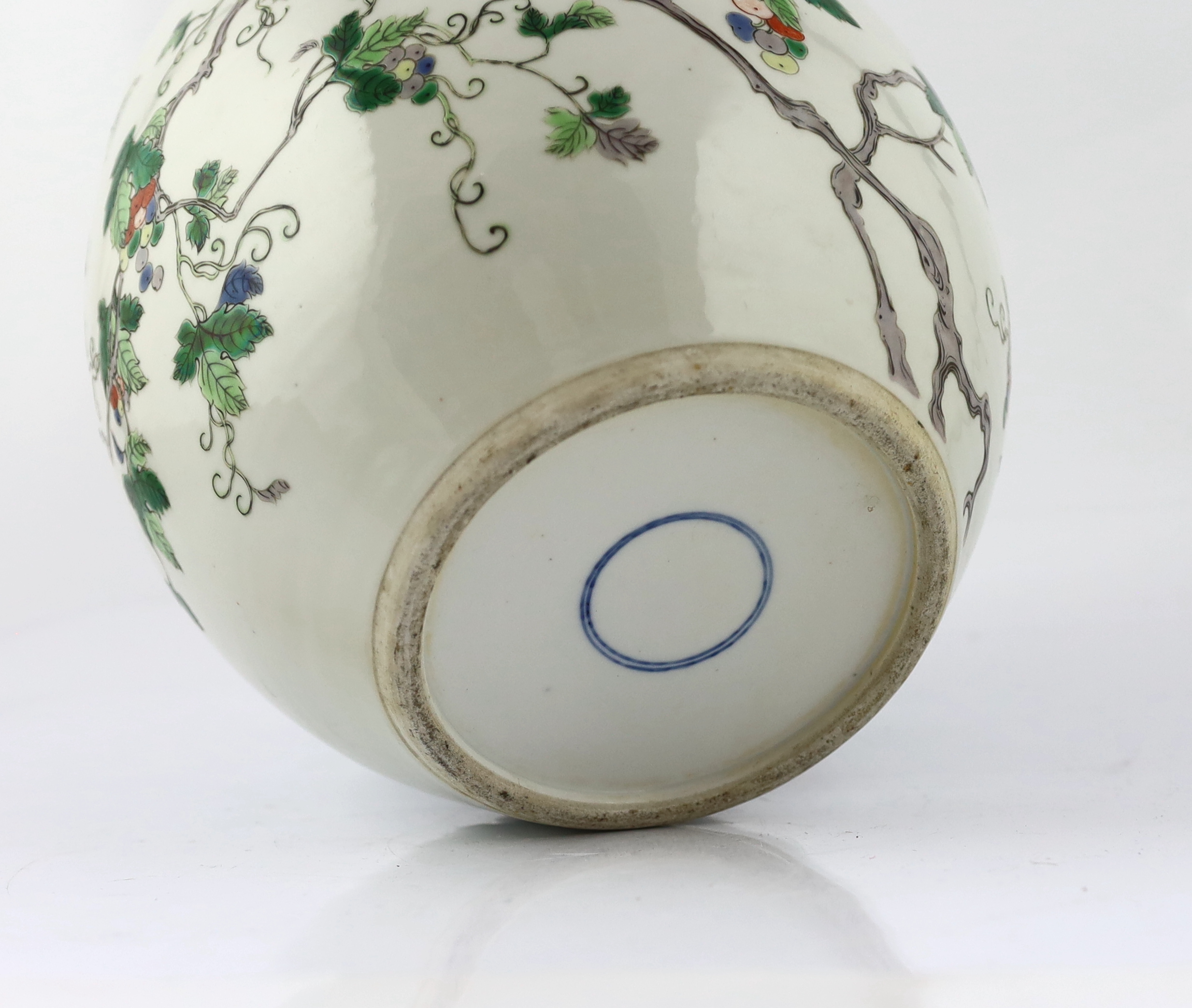 A Chinese famille verte ‘gourd vine’ jardiniere, late 19th century